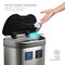 Silver Stainless Steel Dual-Compartment Trash Can with Motion Sensor and Soft Close Lid
